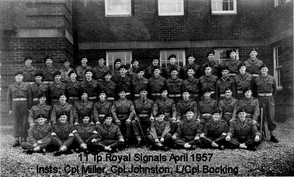 Royal Signals  7 training regiment  11 troop  April 1957