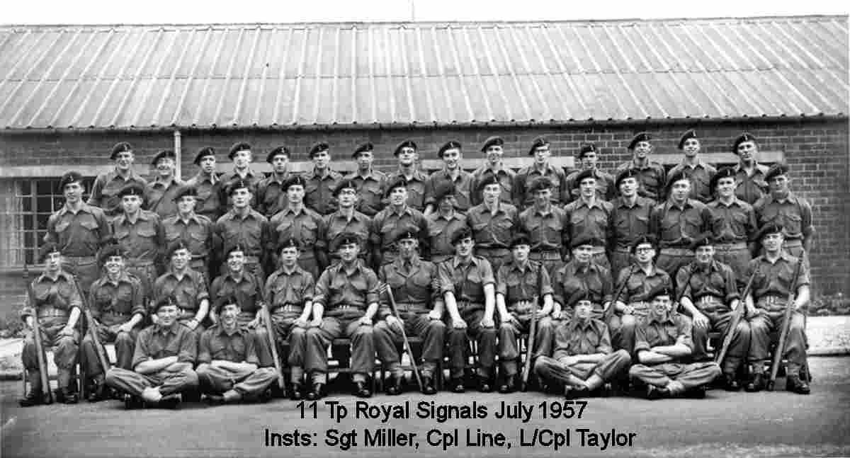 Royal Signals  7 training regiment  11 troop  July 1957