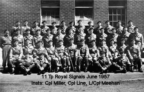 Royal Signals  7 training regiment  11 troop  June 1957