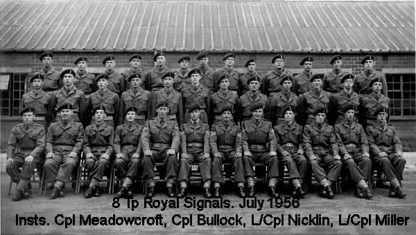 Royal Signals  7 training regiment  8 troop July 1956