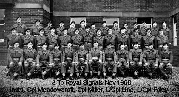 Royal Signals  7 training regiment  8 troop Nov 1956