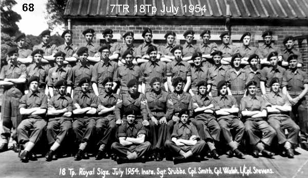 Royal Signals 7TR July 1954
