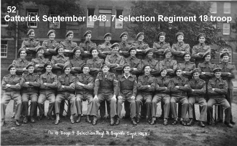 Royal Signals September 1948 7 Selection regiment 18 troop